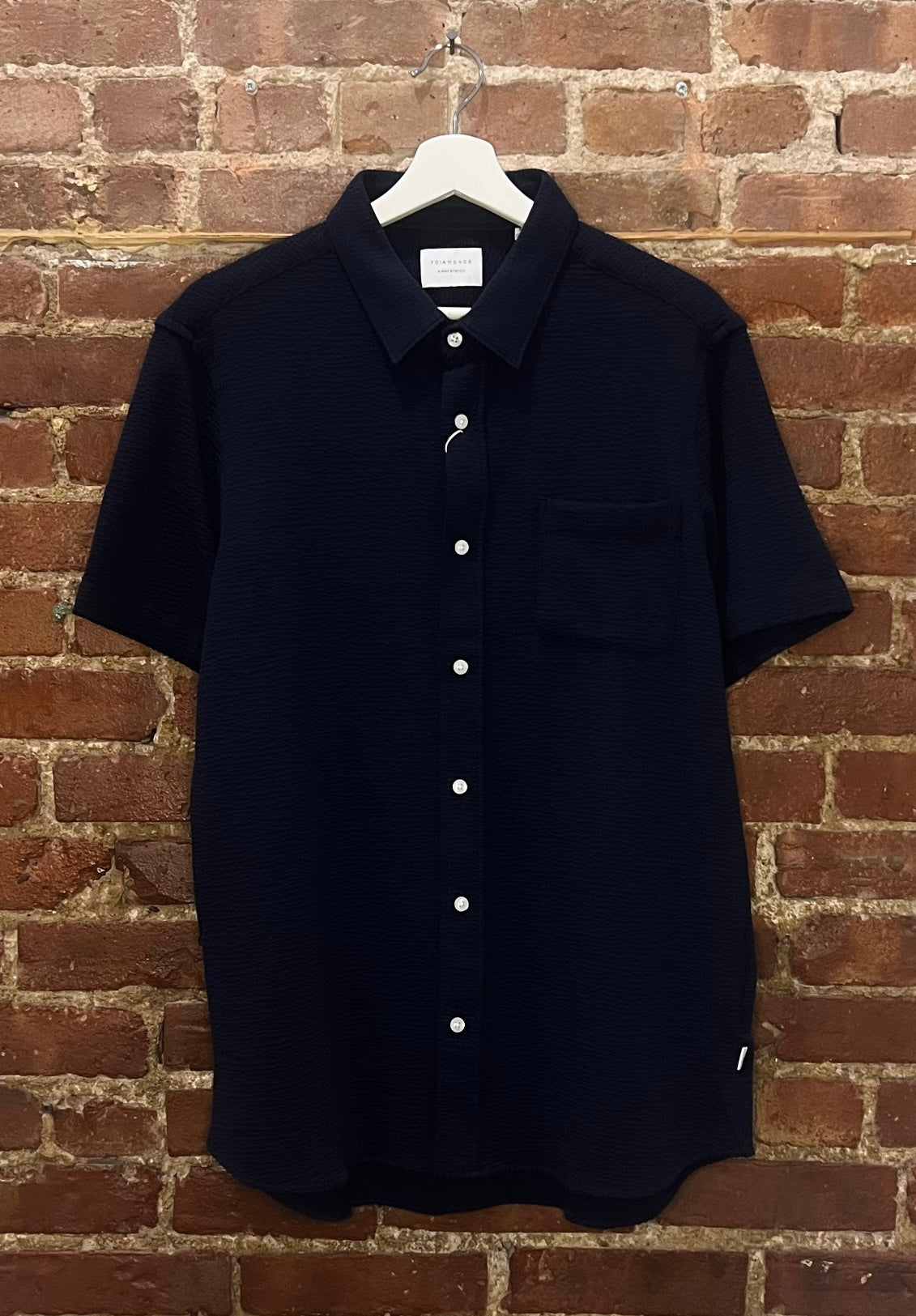 7Diamonds Navy 4Stretch Button Down