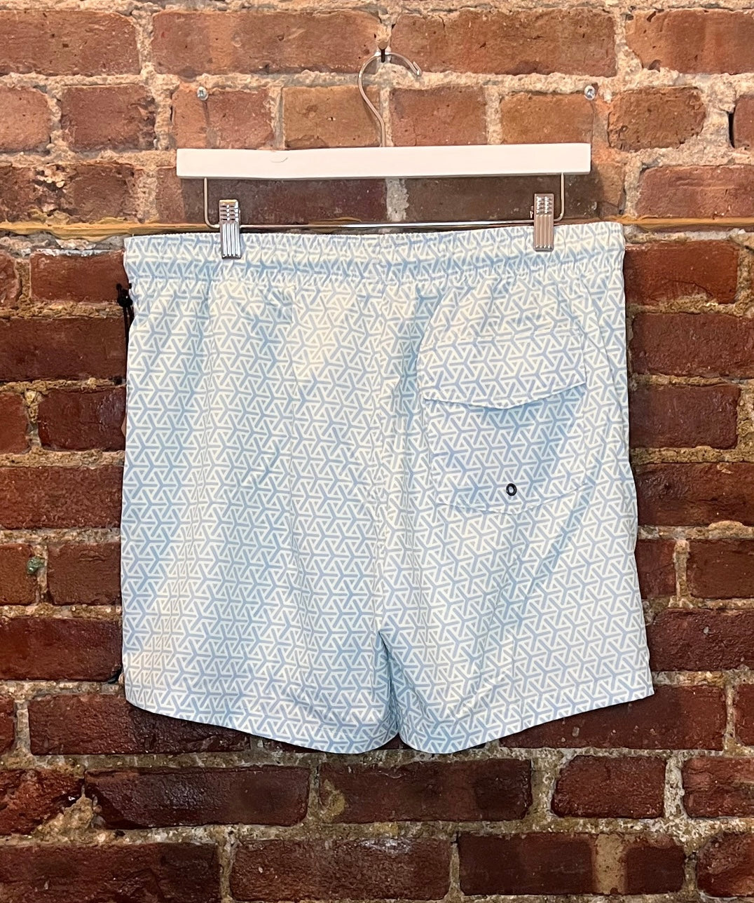 Harmonqlo White/Blue Patterned Swimtrunks