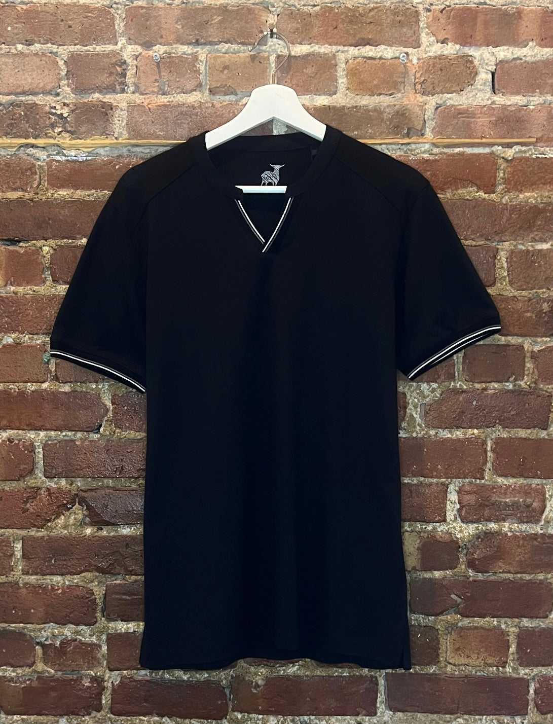 Raffi Black/White Trim Polo