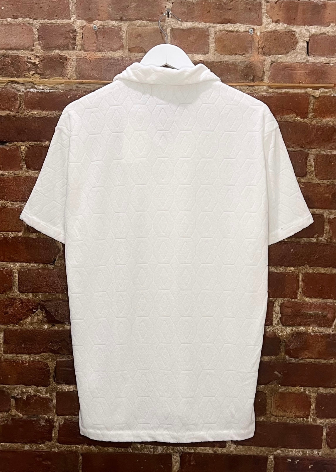 7Diamonds White Terry Cloth Button Down