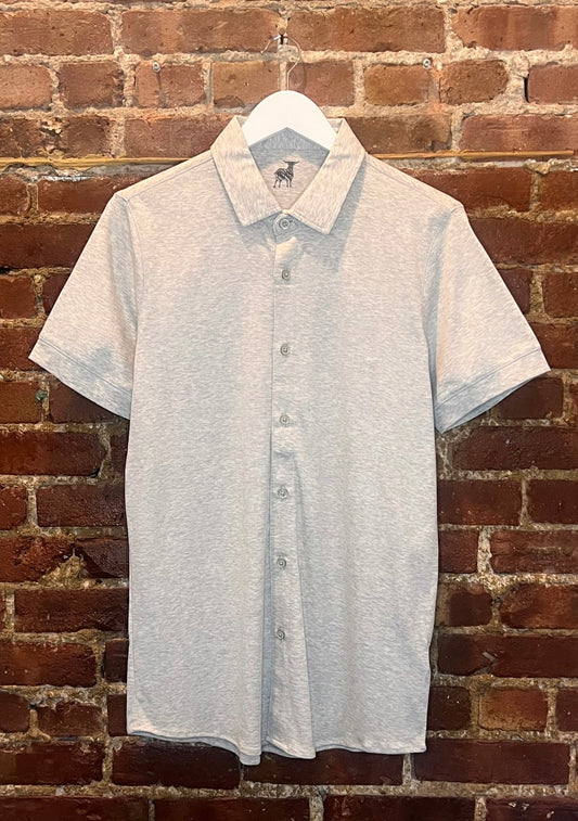 Raffi Grey Cotton Button Down