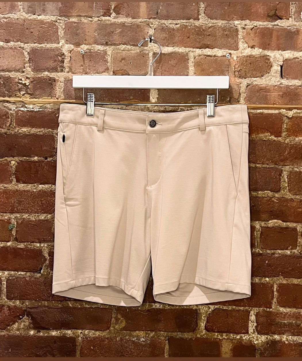 Khaki Performance Stretch Shorts – Stylish & Functional