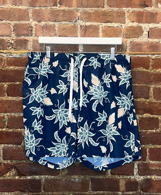 Oran Blue/Teal/Coral Floral Swimtrunks