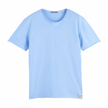 Load image into Gallery viewer, Raw Edge T-Shirt - Sea Blue
