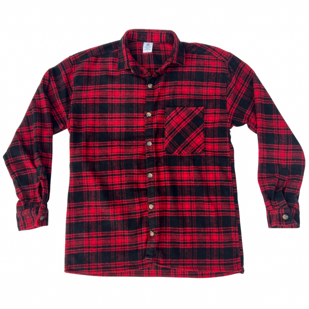 Brushed Cotton Flannel - Red